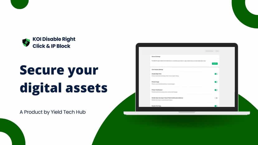 KOI Disable Right Click - Secure your digital assets