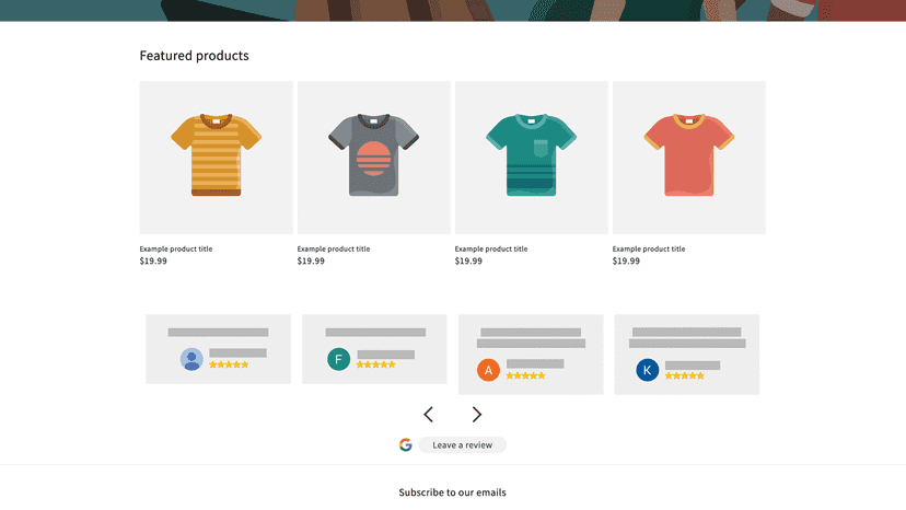 Store default Reviews display