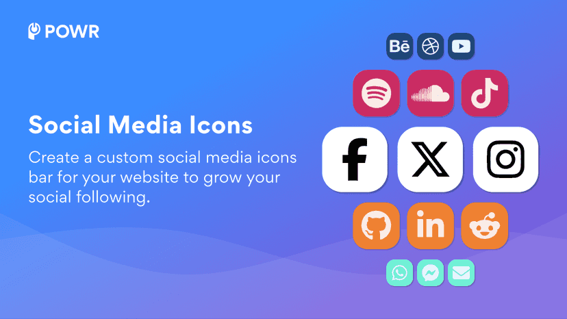 Create a custom social media icon bar and build your socials