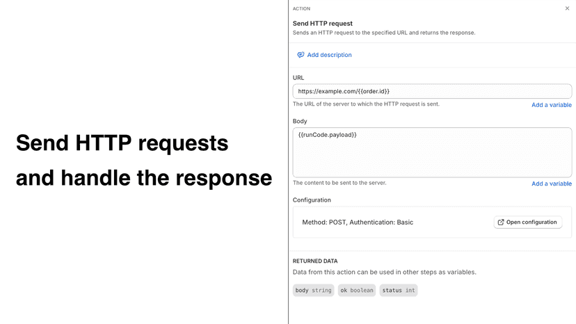 Send HTTP requests and handle the response