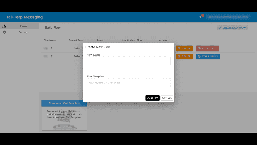 Create new messaging flow