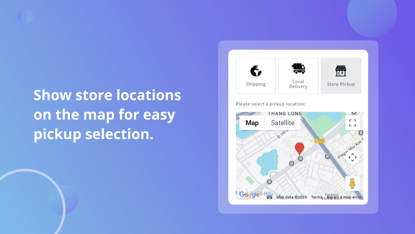Configure rateShow store location on the map