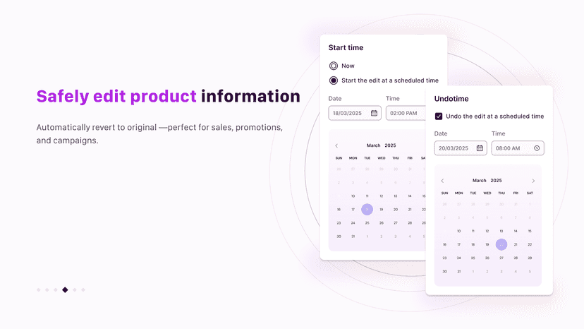safely edit product information