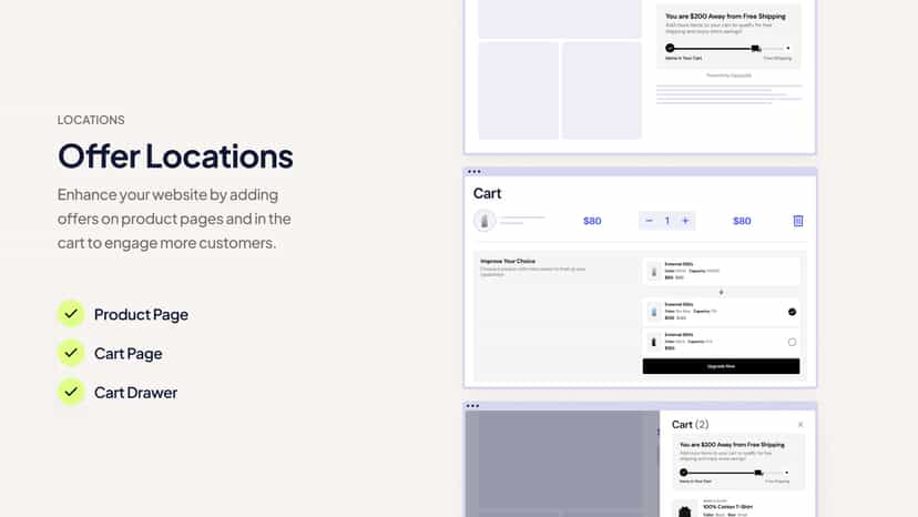 Place flexible widgets across different website sections.
