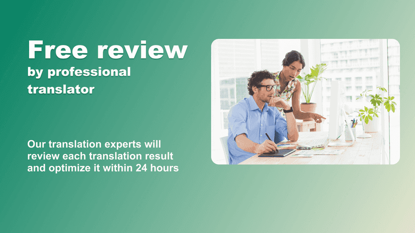 Free review by professional translator
