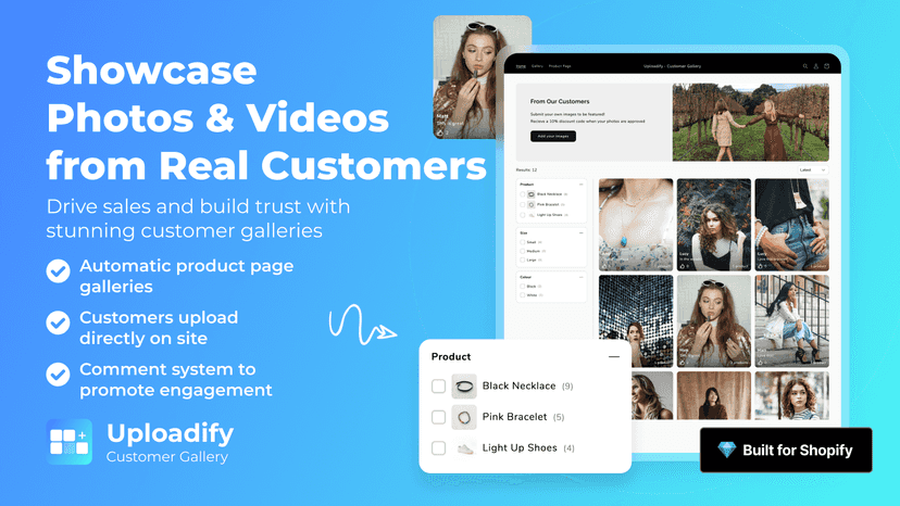 customer gallery, photo gallery, image gallery, lookbook