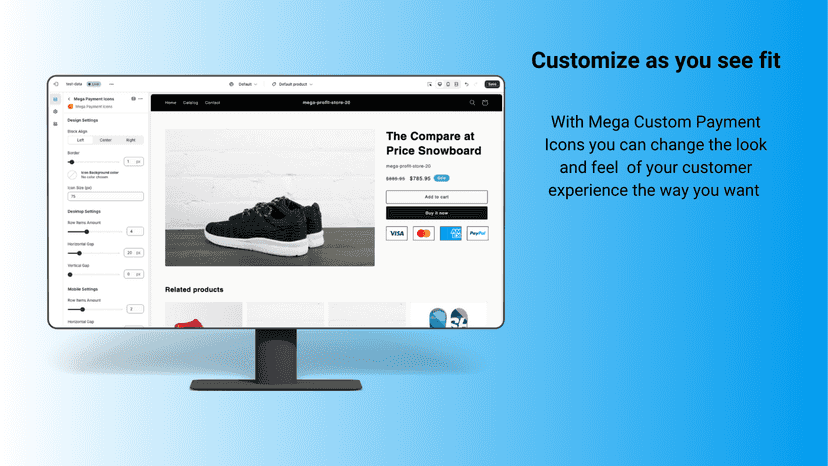 Mega Custom Payment Icons - Simple integration and costumization