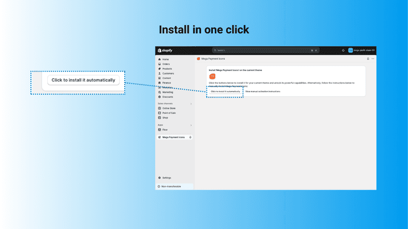 Mega Custom Payment Icons - One-click installation