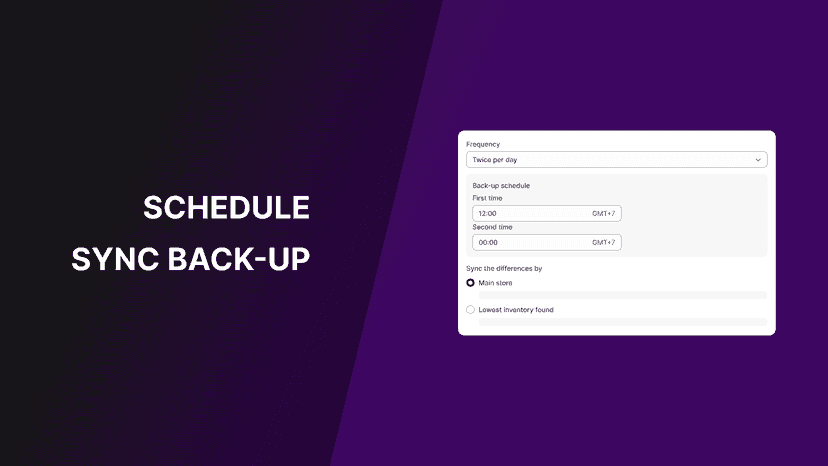 Schedule backup sync to ensure accurate inventory levels