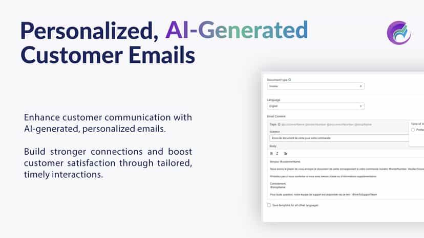 Personalised AI generated emails for customers