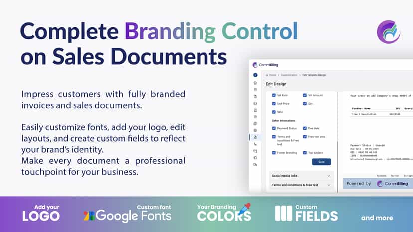 Customisation and full branding control