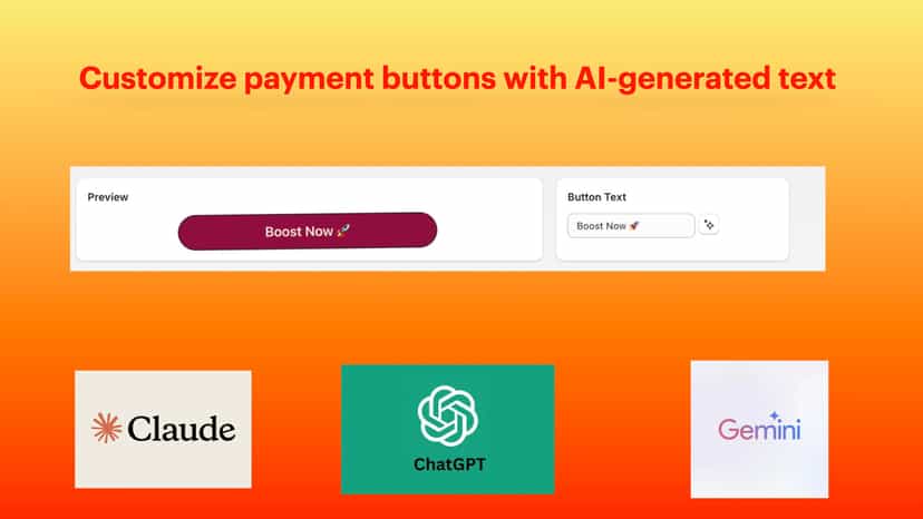 Customize payment buttons with AI-generated text
