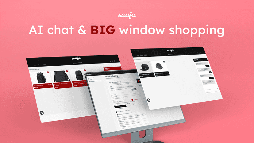 Sauja AI chat and product search feature image