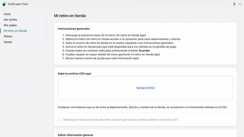 Tarificadorpe - Lobo Creaciones - Shopify Experts