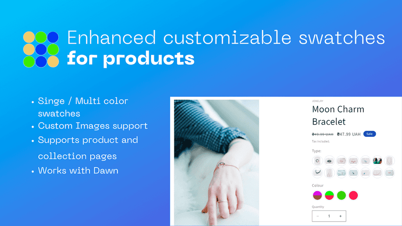 Advanced Product Swatches for Shopify