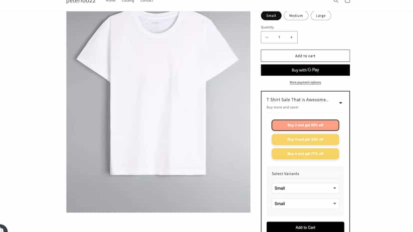 Discount Widget on Product Page