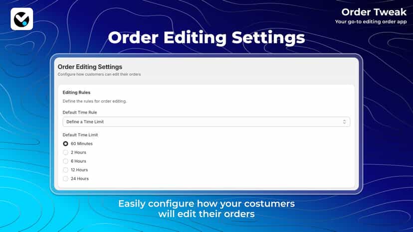 Success notification for order updates in OrderTweak