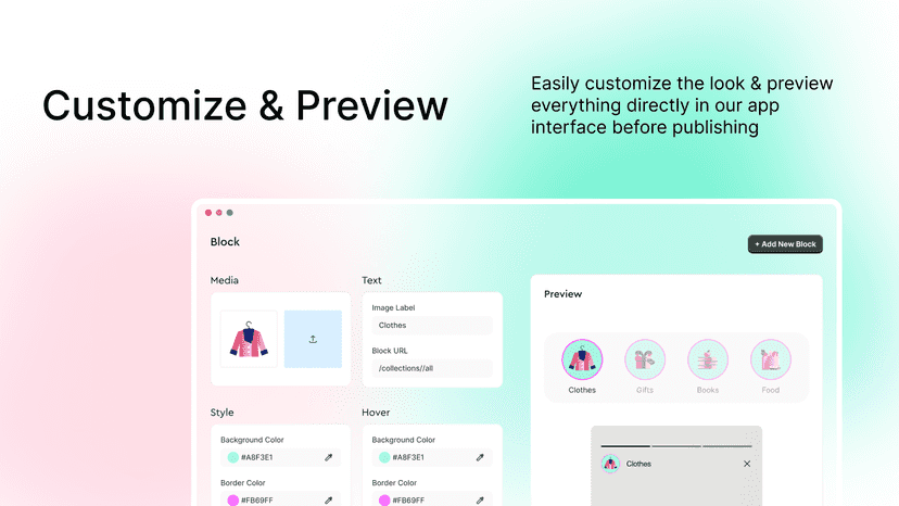 Customize and preview