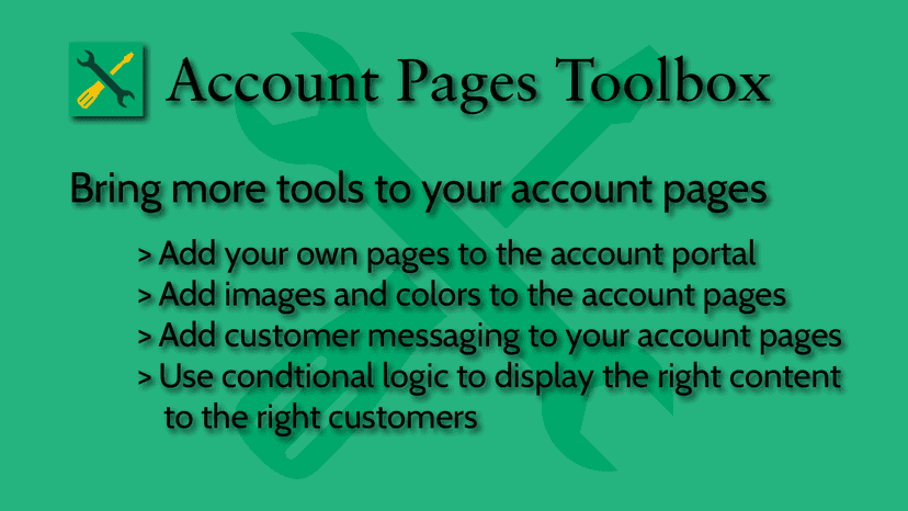 Account Pages Toolbox