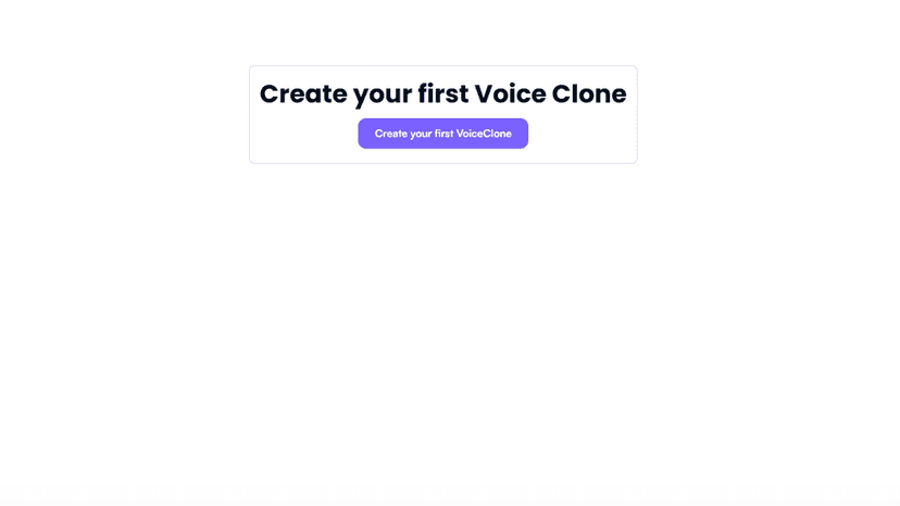 Create your First Voice Voice screen