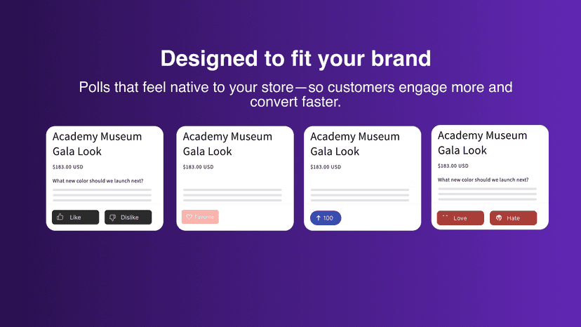 Customize poll styles