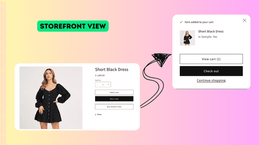 Sample Product Buy Option