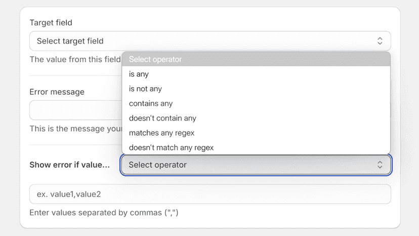 Conditions