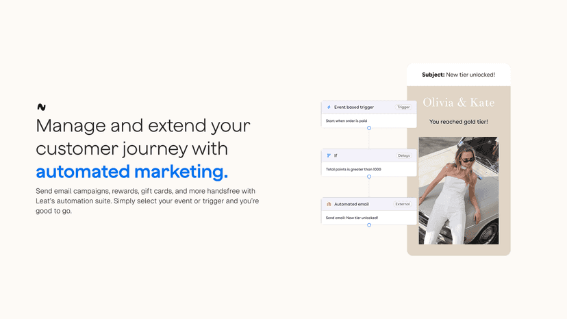 Automated email flows based on Shopify events