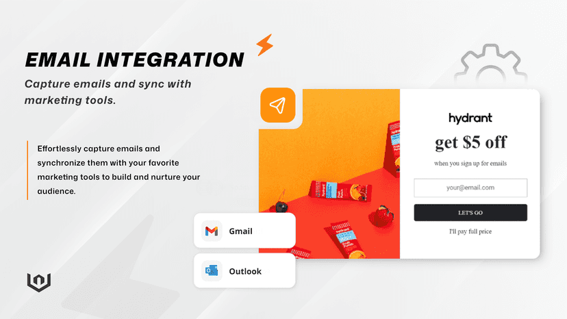 Capture Email and sync with marketing tools