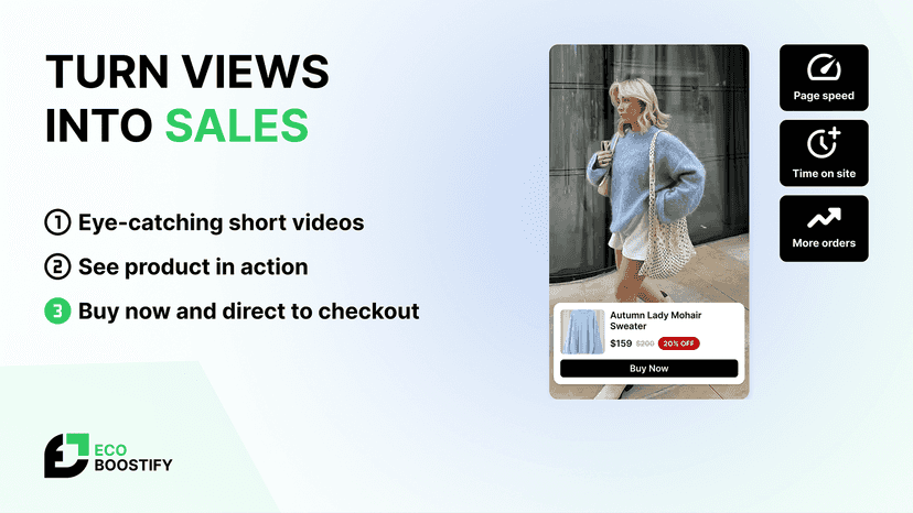 EcoBoostify Shoppable Videos Reels UGC - Turn views into sales