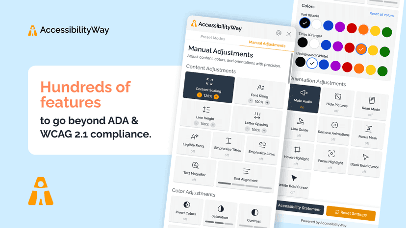 Hundreds of Features Beyond ADA & WCAG 2.1 Compliance