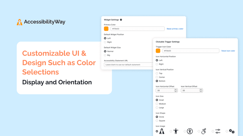 Customizable UI: Colors, Display & Orientation Options
