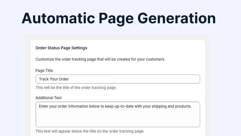 Automatic Page Generation