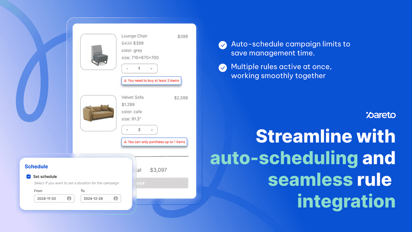 inventory notification, low stock counter