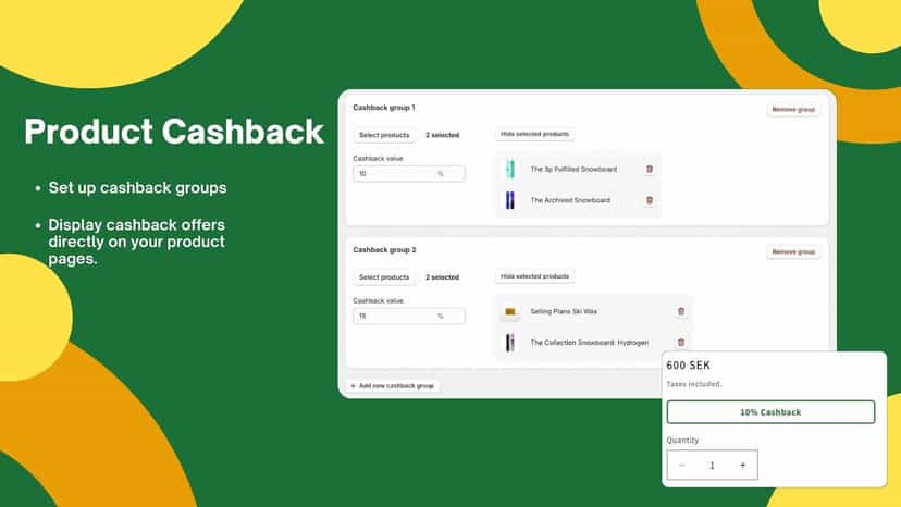 Product Cashback App for Shopify