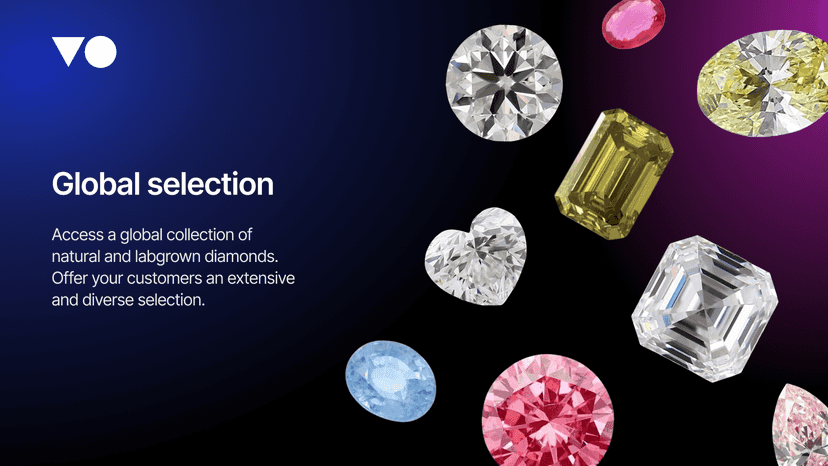 Global selection of diamonds and gemstones