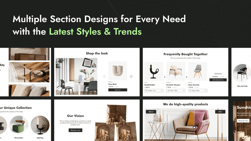 Variety of section designs