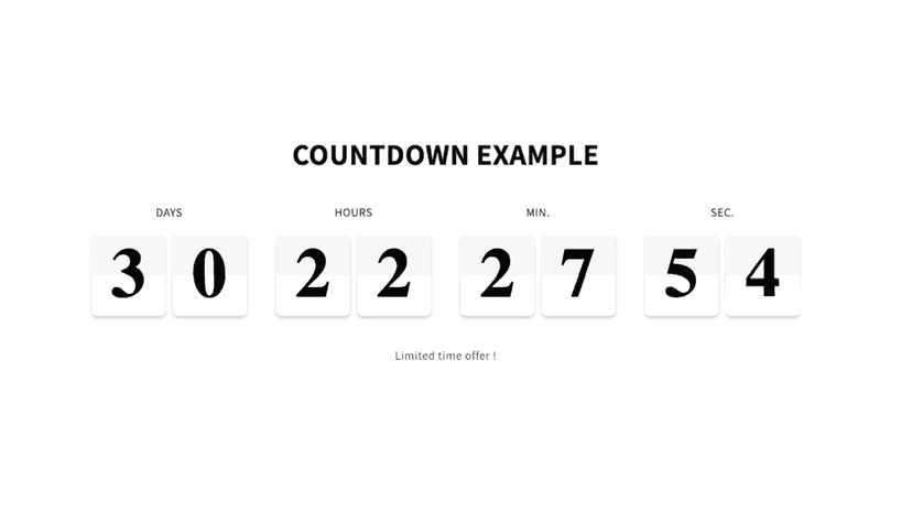 Countdown example