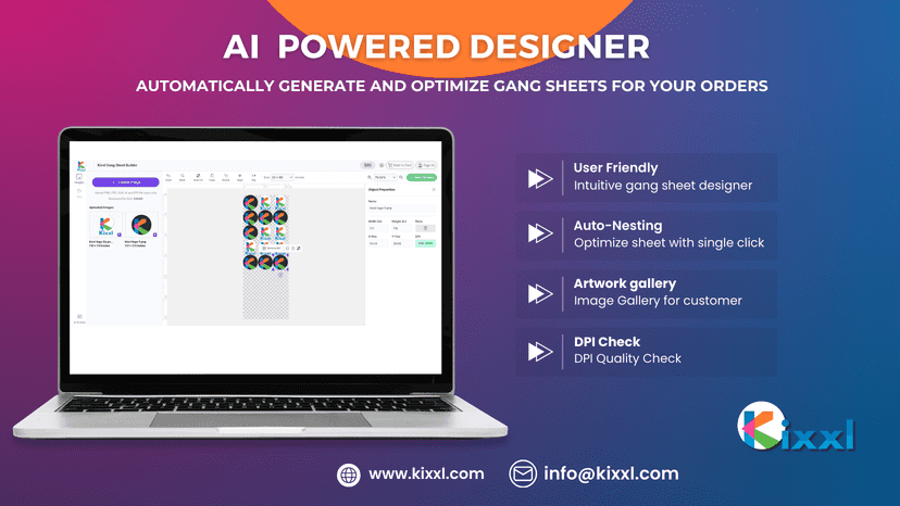 AI Based Gang sheet builder