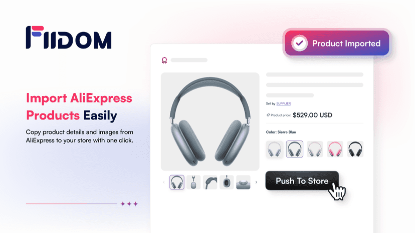 Import product form AliExpress to store in one click