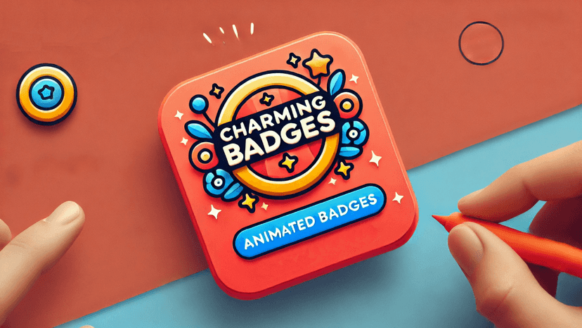 Charming Badges App for awesome animation