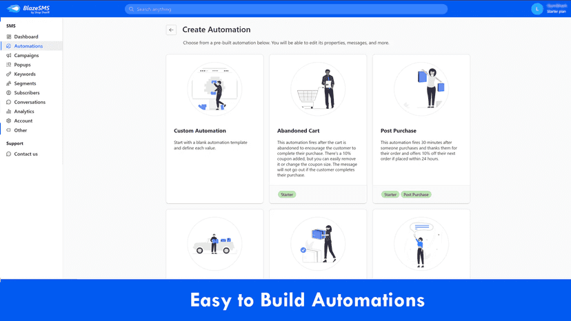 Maximize Conversions with pre-built or Custom Automations