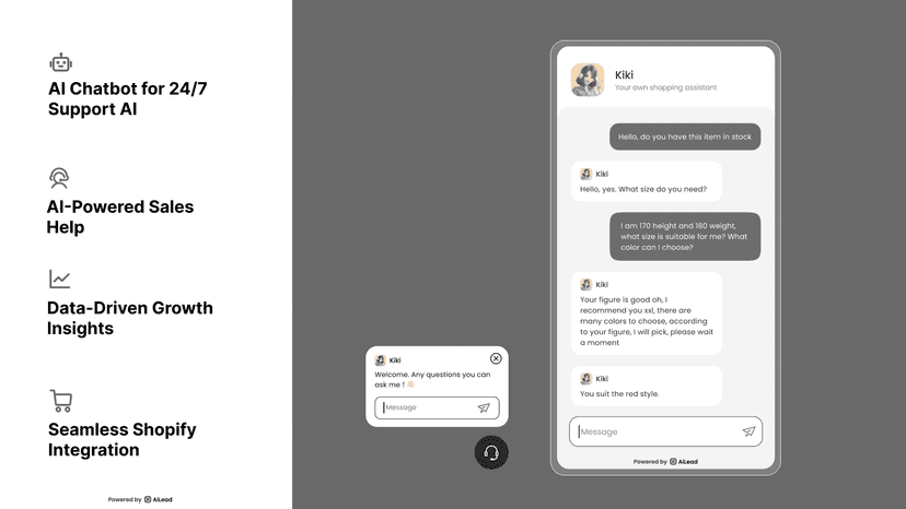 Automatically answers customer queries about products