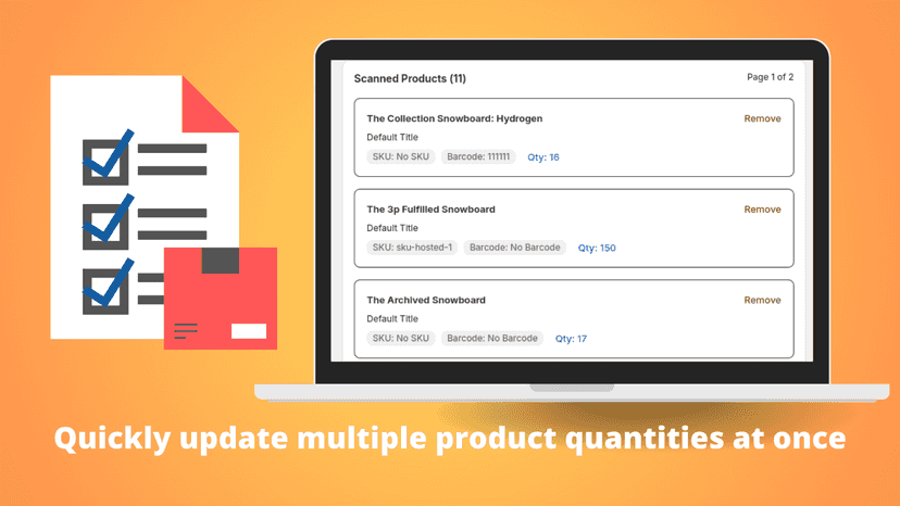 Quickly update multiple product quantities at once, saving time