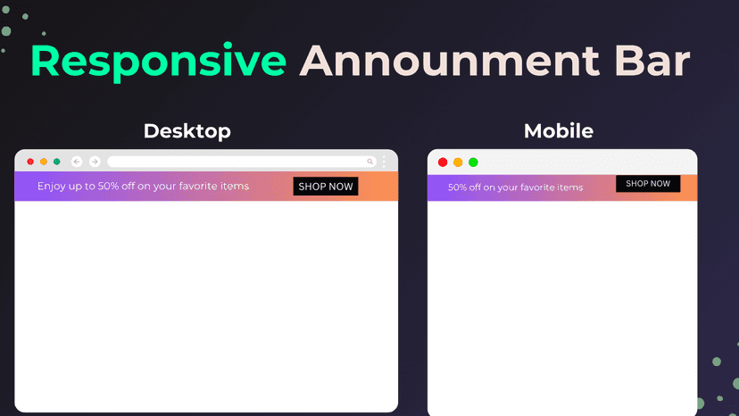 Responsive Announcement Bar
