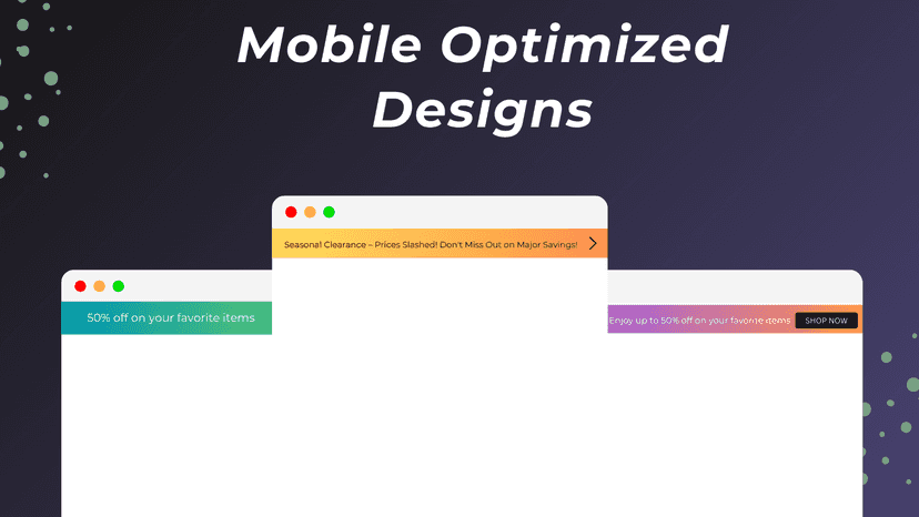 Mobile Optimize Design for the Announcement Bar