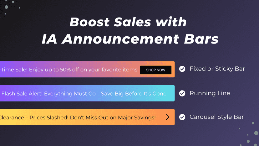 Boost Sales with Free Announcement bar