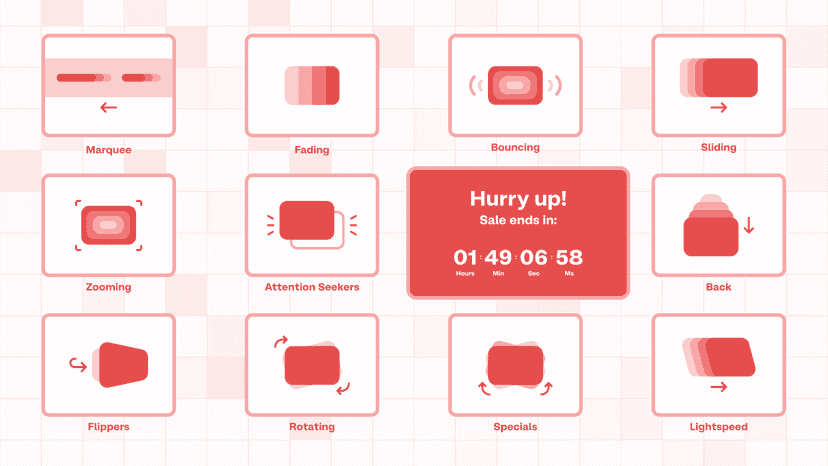 Boost conversions with 50+ animations. Easy no-code setup.