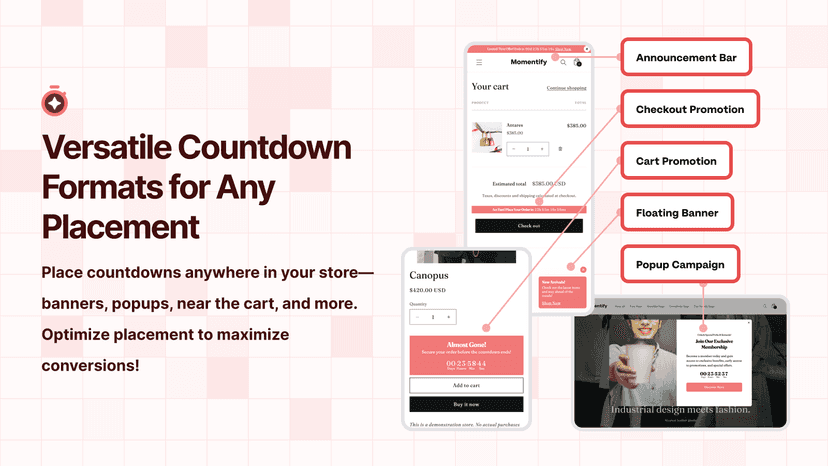 Versatile Countdown Formats for Any Placement