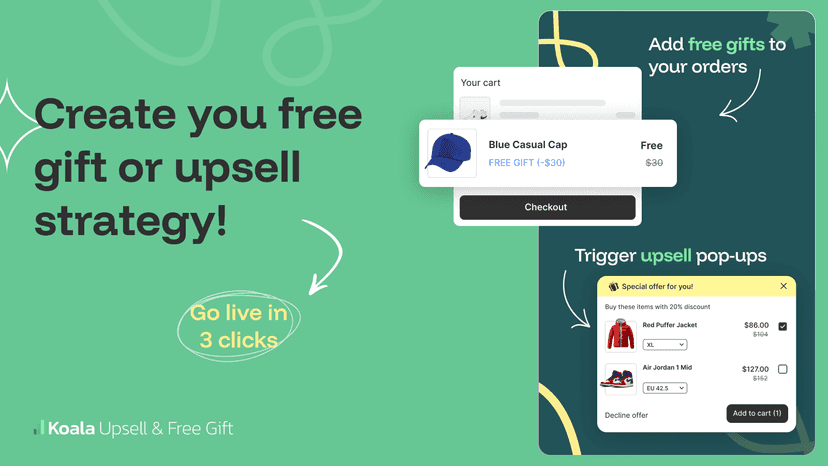 Upsell, Buy X Get Y and Gift strategies all in one app